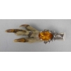 Image 3 : Traditional Vintage Scottish Grouse Claw Kilt Pin. Silver Stamped Weighing a Total Of 10.49 Grams. G