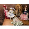 Image 1 : Gorgeous Porcelain Doll Collection, 5 Pcs - Tallest is 18T 