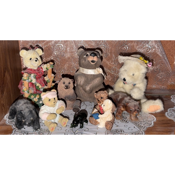 Bear Figurines and Plush Collection