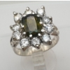 Image 1 :  Silver Tourmaline gemstone RIng 5.22 ct Certified ($3,571 Appraisal)