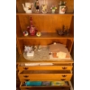 Image 2 : Danish Provincial Oak Bookcase or Buffet  Mid Century Upright Chest of Drawers 39"x18"x73"tall