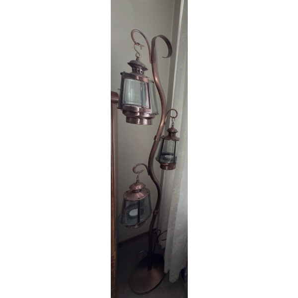 Copper Rustic Indoor/Outdoor Candle Tree Lantern 