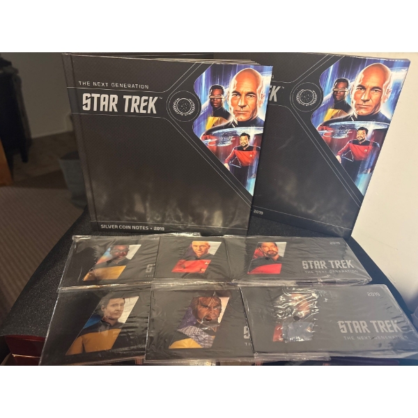 Star Trek: The Next Generation Silver Coin Note Collection Complete set Sold Out $312.00 New never o