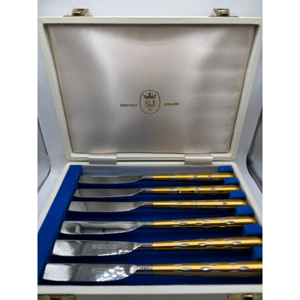 Spear & Jackson made in England stainless steel six piece cosmic knife set