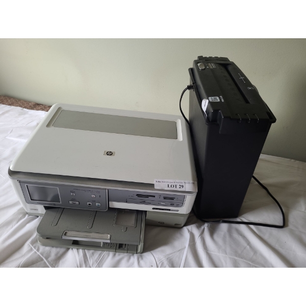 HP Photosmart MC8180 All in One Printer, Scanner & Copier.  Pen & Gear Shredder WMC68SC