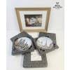 Image 2 :  Framed Print Titled "Emotional Appeal" By Artist Steve Hanks.  Five Collectible Plates