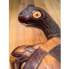 Image 2 : XL Hand Carved Mahogany Tortoise Sculpture 34x23