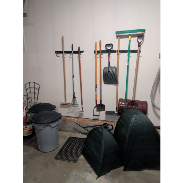 Home & Garden Accessory Pack - Weather Domes Rake Shovels Shop Broom Trash Cans & More