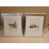 Image 1 : WEBBER Historical Edmonton Landmark Sketches 17x20 Court House & Post Office (Quantity 2)