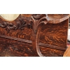 Image 8 : Two-Piece Wooden Hutch and Dresser With Ornate Carvings and Claw Feet