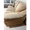 Image 3 : Small Light Brown Micro Fiber Couch, Very Comfortable For the Man Den, Or She Shed
