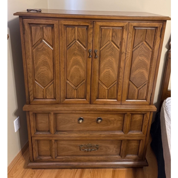 Large Wooden Dresser, Contents NOT Included - 40W, 19D, 52T 