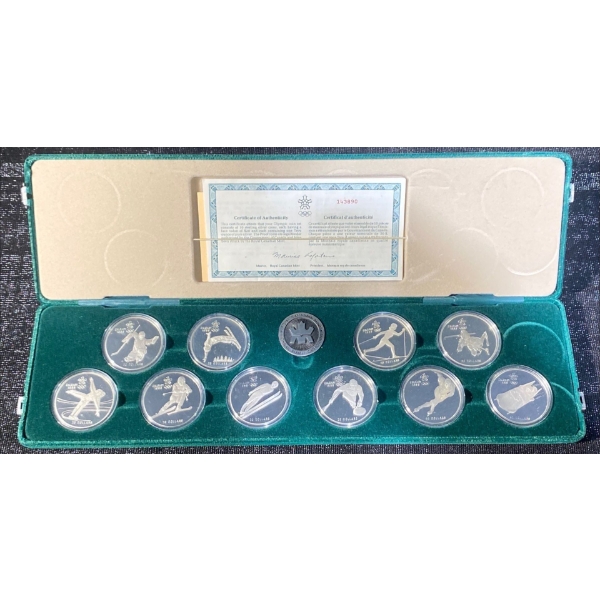 Royal Canadian Mint 1988 Calgary Olympic Winter Games Sterling Silver $20 Proof Coin Set