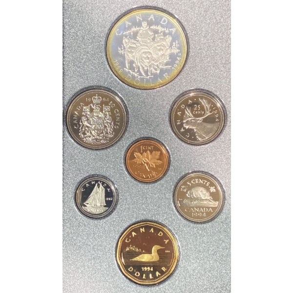 1994 Sterling Silver Dollar Proof Coin Set
