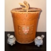 Image 1 : Indigenous Birchbark Container w/ Lid & Tufted Moose Decorative Botanicals 