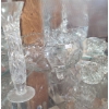 Image 2 : Crystal/ Glass Decor Including: Bowl 9" Diameter Top, 5 T, Candlesticks and More! 