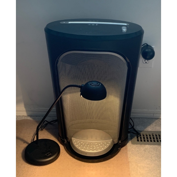 Fellows Paper Shredder w/ Desk Lamp