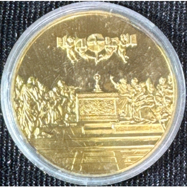Raphael "Theologians" Gold Plated on Sterling Silver Commemorative Medal