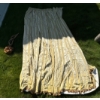 Image 9 : Gorgeous Antique Wooden Bed Canopy, Significant Cracking - 77W, 13D, 12T; Plus Lovely Curtain Set 