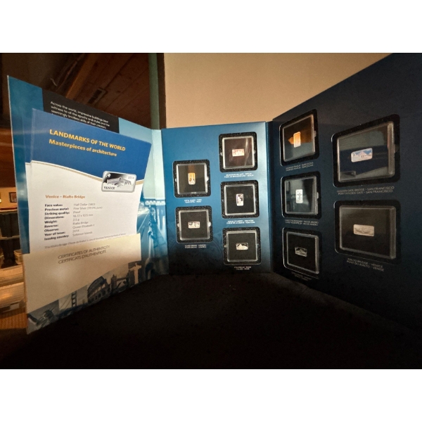 2014 50 Cents Fine Silver Bars (10 Coins Set) Most Famous Landmarks of the World 