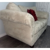 Image 3 : Modern Over Stuffed Microfiber Loveseat & Foot Rest 64x40x40