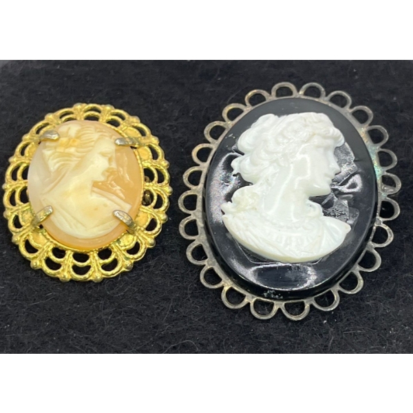 Pair of Cameo Brooches