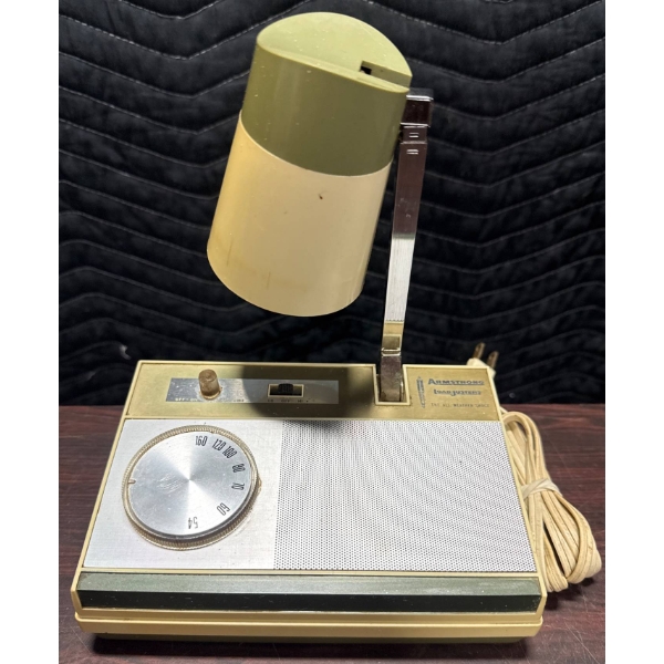 Retro Advertising Desk Lamp and Radio Combination Unit for Armstrong Shoes