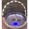 Image 2 : Blue Melamine Dishware and Cobalt Glass Basket