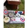 Image 1 : Curling Collection Large Flask Ashtrays Curling signs and Table 