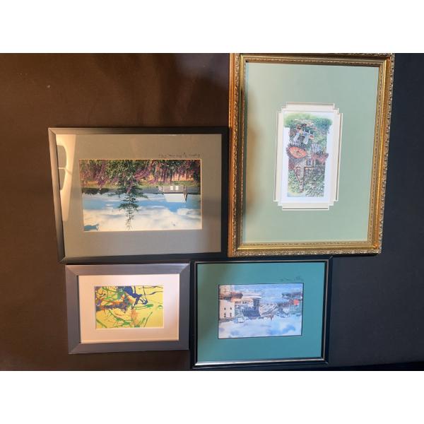 Framed Art Lot Featuring Prints and Watercol