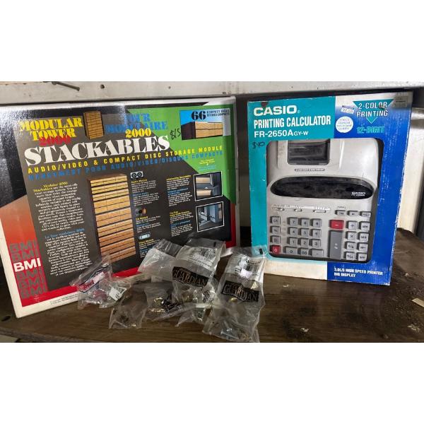 Modular Tower Stackables, Casio Printing Calculator 