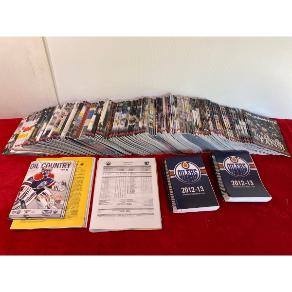 Oilers Games Programs and Game Statistics Collection