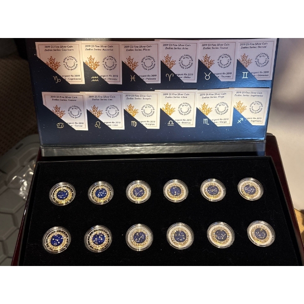 2019 Zodiac Series - Pure Silver 12 Coin Set
