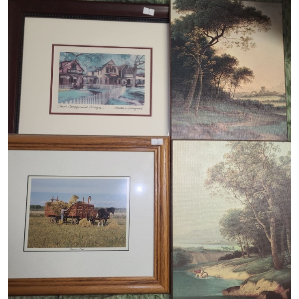 Assorted Art Including: Martha's Vineyard Print 15 X 18