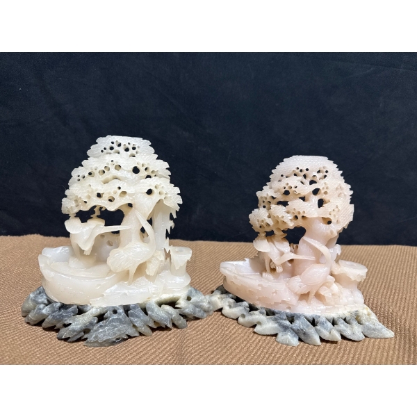 Pair of Soapstone. Made in Peoples Republic of China, 7T Each