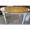 Image 2 : Oval Wood Dining Table w/ Leaf Extender & Seating For Four 43x31x30