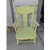Image 8 : Yellow Wooden Chair, Green Wooden Child's Chair, Grapevine Wreath, Blue Ceramic Vase