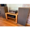 Image 3 : Great Sounding Vintage JVC Tower Speakers With Duel 1249 Record Player & Kenwood Receiver Stand not 