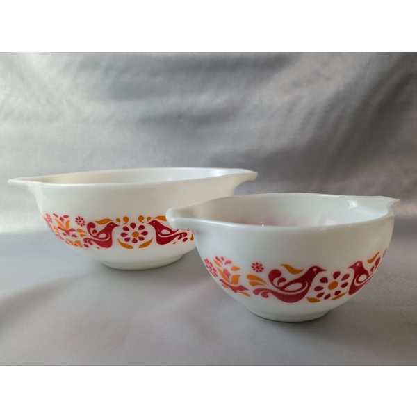 Pyrex Cinderella Mixing Bowls in "Friendship" Pattern