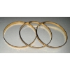 Image 1 : Stamped 10K Yellow Gold Bangle w/ Diamond Cut Design(x3) 2.75D