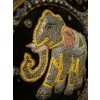Image 3 : Ethnic Burmese Kalaga Tapestry Featuring Elephants 53L, w/ Lovely Winter Birch Print 