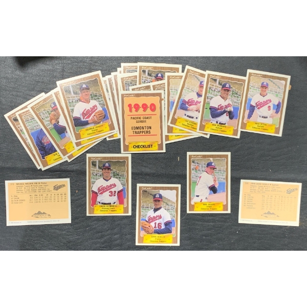 1990 Pacific Coast League Edmonton Trappers Collector Baseball Cards