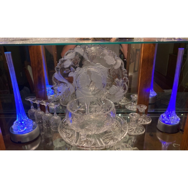 Heavy Lead Art Crystal Servingware - Vases Footed Candy Dish Platter & More