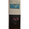 2 Decorative Oil Paintings - Black Pig & Sailing 22T