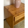 Image 2 : Pine Bedside Table with Lamp 20"L/18"T/15"W