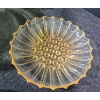 Image 5 : Vintage Glass: Set of 3 Ribbed Mixing Bowls, Largest: 10" Top, Pink Dish, Yellow Dish 8" Diameter