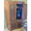 Image 1 : Wooden TV Cabinet (Contents not Included 72"T, 49"W, 25"D, Currently Used for 32"TV Set)
