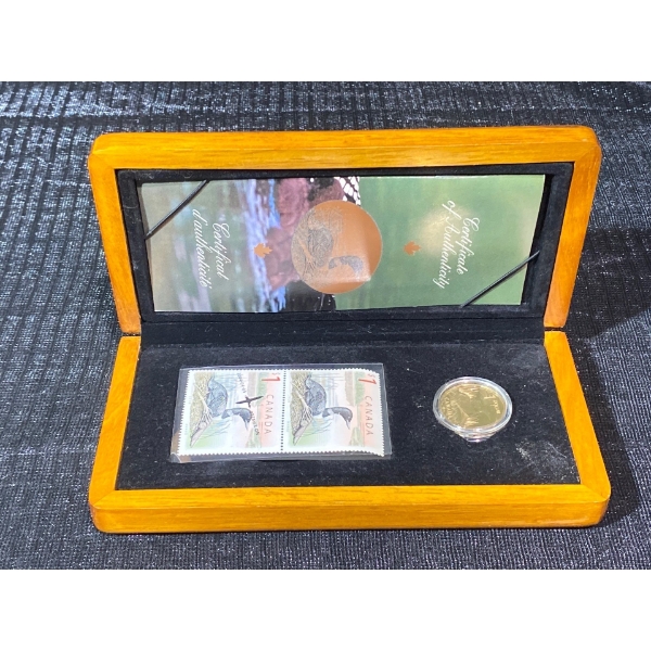 2004 Canada $1 The Elusive Loon Limited-Edition Coin & Stamp Set.
