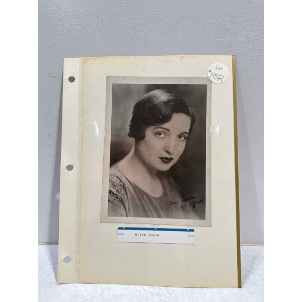 Alice Joyce Autograph