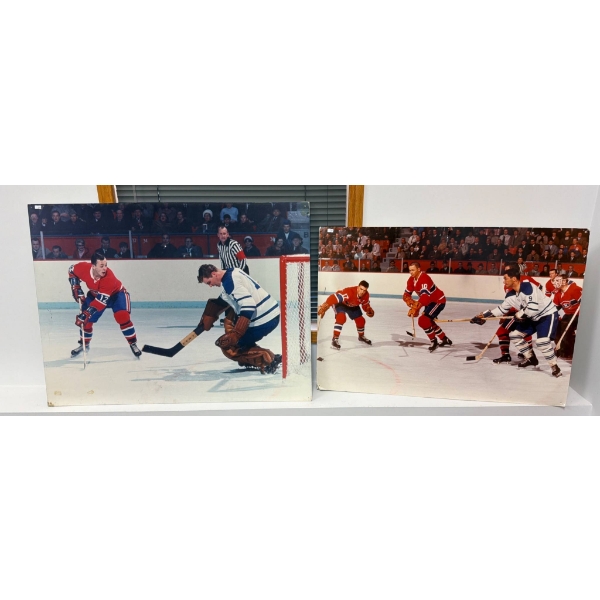 Montreal Canadiens 40x30 Vintage Hockey Prints Featuring Game Action